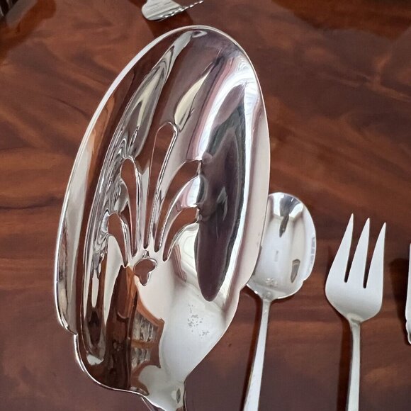 Lenox 5 Pc Serve Set Stainless Scalloped Contemporary Vietnam - Picture 8 of 10